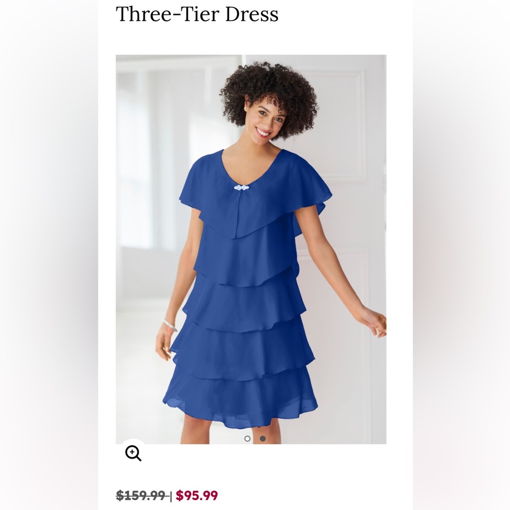 Women’s Dresses, Woman Within Blue 3 Tier dress, sz 24W